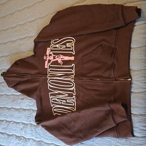 Brown DEMONITES zip up